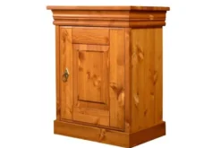 Comodino legno massello di pino color miele toscano shabby