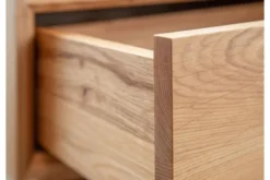 Comodino pensile design in rovere massello oliato naturale