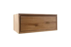 Comodino pensile design in rovere massello oliato naturale