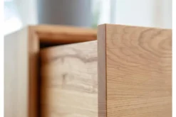 Comodino pensile design in rovere massello oliato naturale