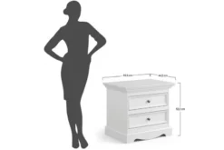Comodino pino massello grafite e naturale shabby chic