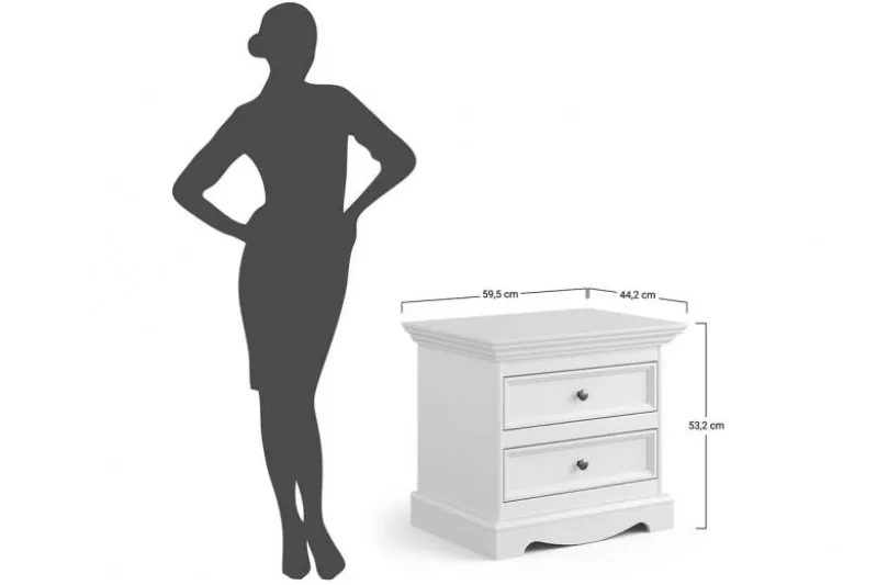 Comodino pino massello grafite e naturale shabby chic