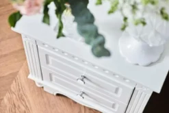 Comodino provenzale bianco con cassetti Princess 805