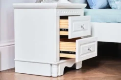 Comodino provenzale bianco con cassetti Princess 805