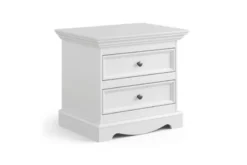 Comodino shabby chic pino massello bianco