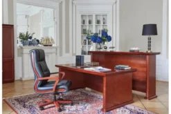 Completo ufficio PRESTIGE B810 con scrivania angolare 280 cm, librerie 200 cm, poltrona direzionale