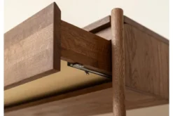 Consolle ingresso in rovere massello tabacco con cassetto