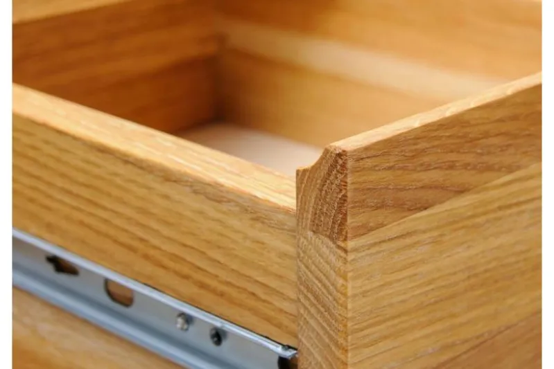 Consolle in legno naturale di rovere massello oliato