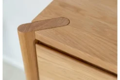 Consolle moderna con cassetto in rovere massello naturale oliato