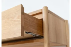 Consolle moderna con cassetto in rovere massello naturale oliato
