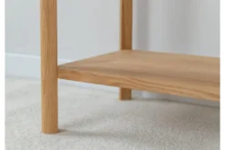 Consolle moderna con cassetto in rovere massello naturale oliato