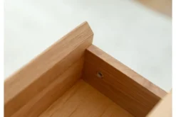 Consolle moderna con cassetto in rovere massello naturale oliato