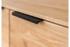 Consolle moderna rovere massello oliato con listelli neri