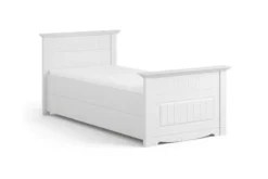 Copertura laterale per letto shabby chic pino massello bianco