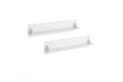 Coppia di mensole shabby chic pino massello bianco