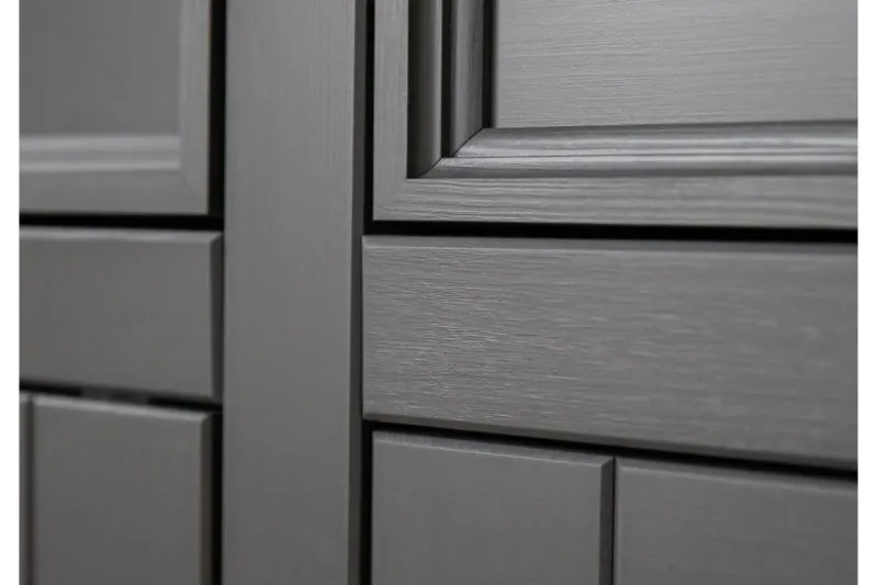 Credenza 3 ante pino massello grafite e naturale shabby chic