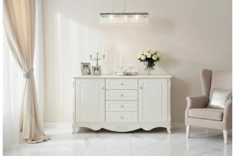 Credenza classica avorio in legno BELLA 992