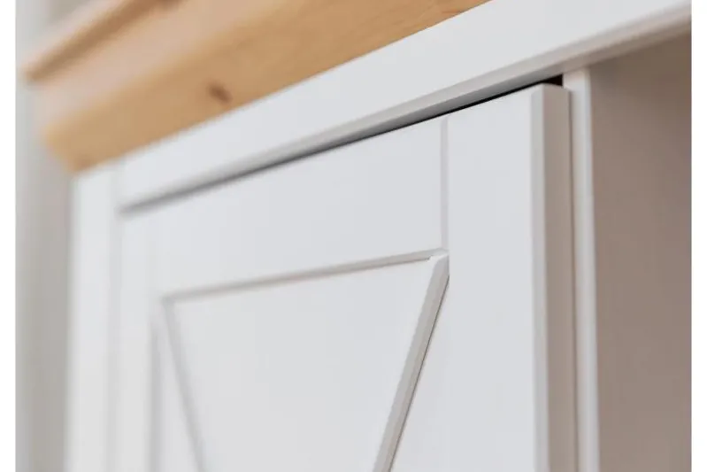 Credenza in massello di pino con cassetti shabby country
