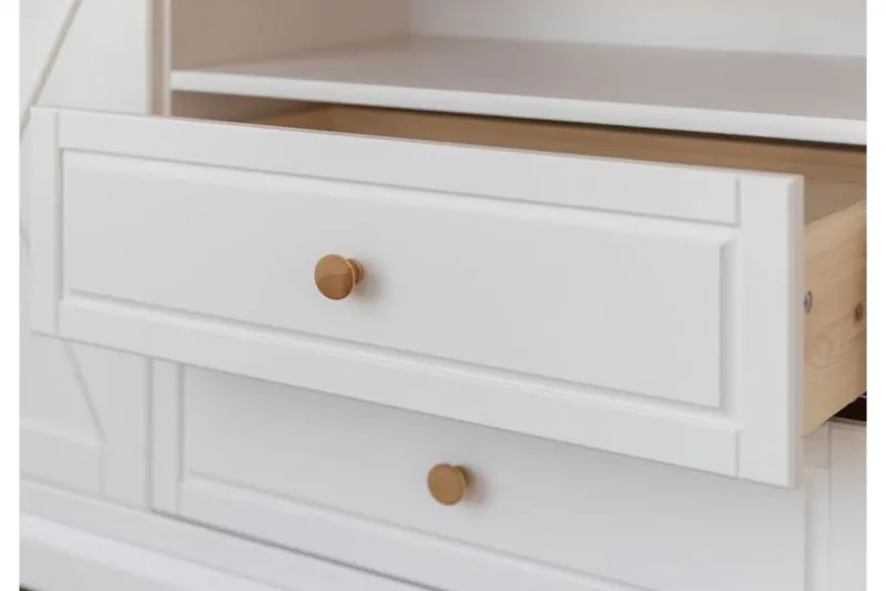 Credenza in massello di pino con cassetti shabby country