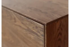 Credenza moderna alta in rovere massello tabacco con LED