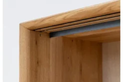 Credenza moderna in rovere massello con portabottiglie