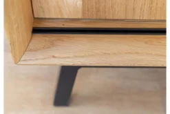 Credenza moderna in rovere massello con portabottiglie