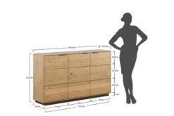 Credenza moderna rovere massello con sezione di tronco