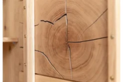 Credenza moderna rovere massello con sezione di tronco