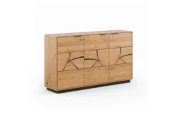 Credenza moderna rovere massello con sezione di tronco