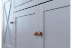 Credenza pino massello grigio e color rovere shabby country