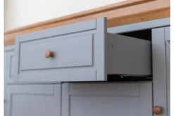 Credenza pino massello grigio e color rovere shabby country