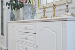 Credenza provenzale bianca in legno 2 ante e 4 cassetti PRINCESS 887
