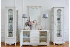 Credenza provenzale bianca in legno 2 ante e 4 cassetti PRINCESS 887