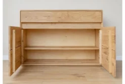 Credenzina 2 ante moderna in legno massello naturale