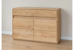 Credenzina 2 ante moderna in legno massello naturale