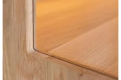 Cristalliera alta 1 anta apertura sinistra in legno naturale massello moderna