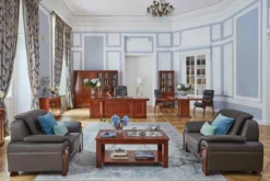 Divano 3 posti in pelle Palladio Marrone