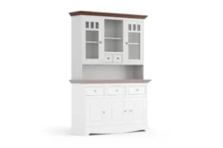 Estensione per credenza shabby chic pino massello bianco e noce
