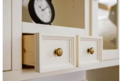 Estensione per credenza shabby chic pino massello bianco e noce