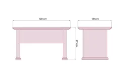 Estensione scrivania classica per ufficio PRESTIGE G510 1,2 metri