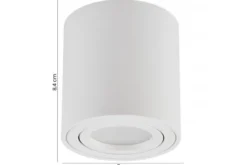 Faretto da soffitto BOLT W1 in metallo bianco