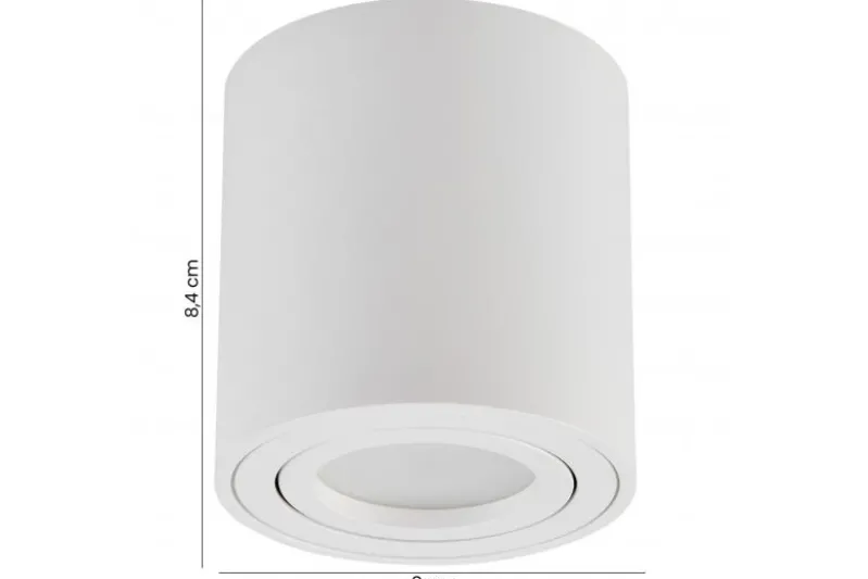 Faretto da soffitto BOLT W1 in metallo bianco