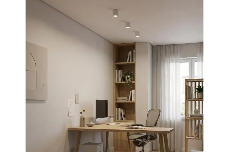 Faretto da soffitto BOLT W1 in metallo bianco