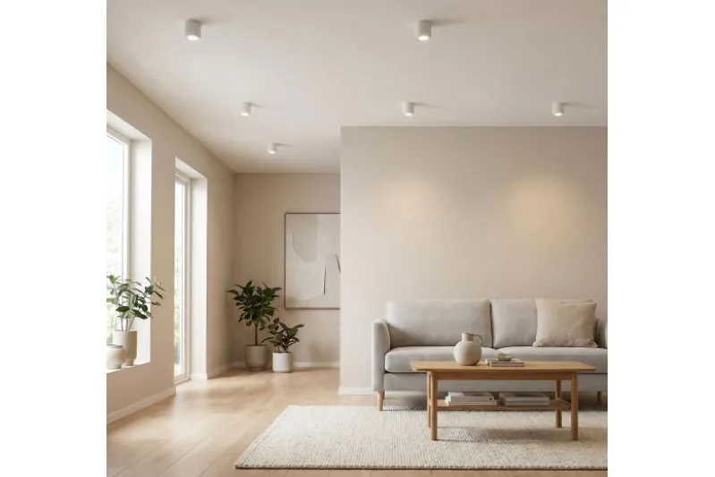 Faretto da soffitto BOLT W1 in metallo bianco