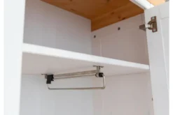 Guardaroba da ingresso pino massello bianco e naturale shabby country