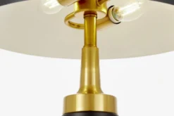 Lampada a fungo da tavolo nera e ottone FULTON