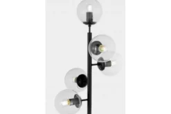 Lampada a piantana con sfere trasparenti in metallo nero CEREDO W5