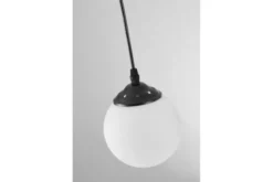 Lampada a sfera nera pendente FINO W1