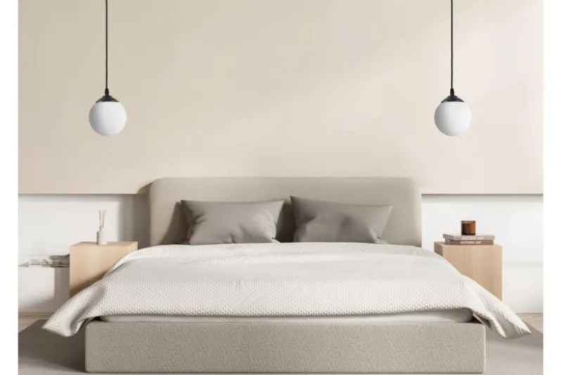 Lampada a sfera nera pendente FINO W1