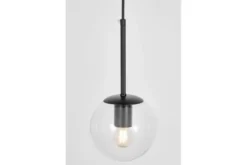Lampada a sfera trasparente metallo nero ZODIAK D15
